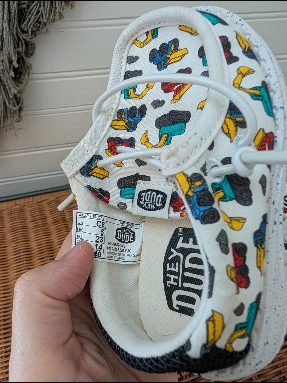 Hey Dude Toddler Truck Sneakers Size 6 NEW